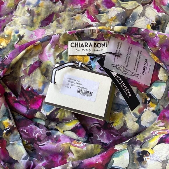 Chiara Boni La Petite Robe Floral One-Shoulder Dress size 8 - Picture 11 of 12